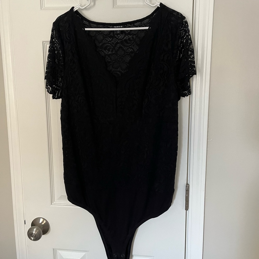 Torrid Black Lace Bodysuit